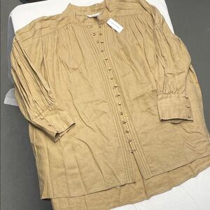 Banana Republic Tan Button-Down Tunic